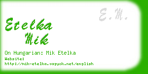 etelka mik business card